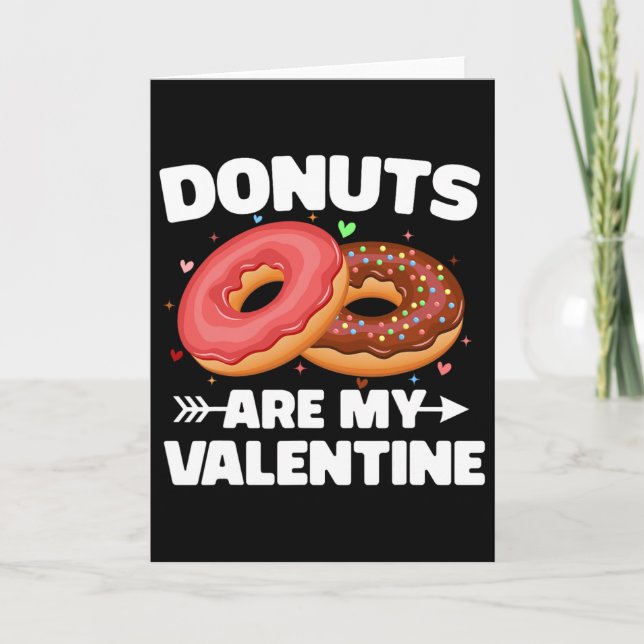 Carte Donuts Sont Mon Valentin Mignons Amoureux De Donut (Devant)
