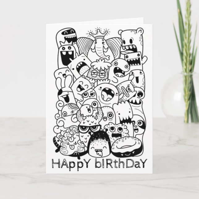 Carte Doodday Card - Monsters Princess (Devant)