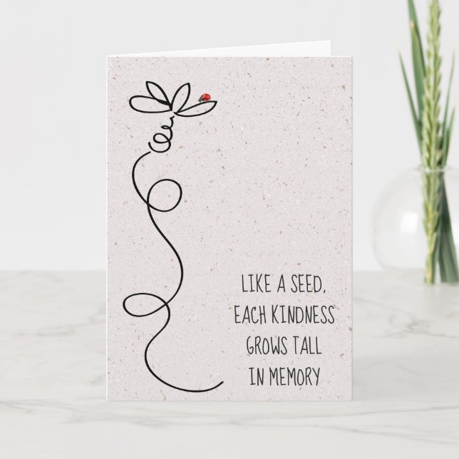 Carte Doodle Daisy avec Ladybug (Devant)