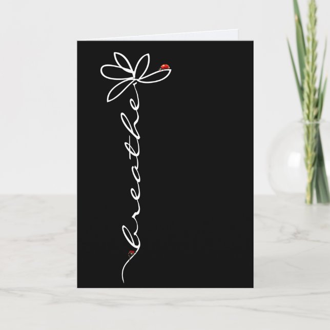 Carte Doodle Daisy et Ladybugs Penser à vous (Devant)