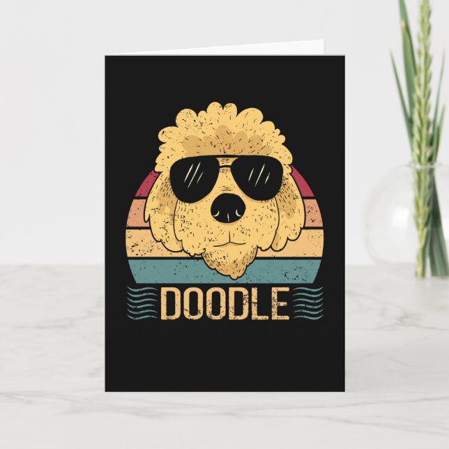 Carte Doodle Dogs Goldendoodle Dog Propriétaire (Devant)