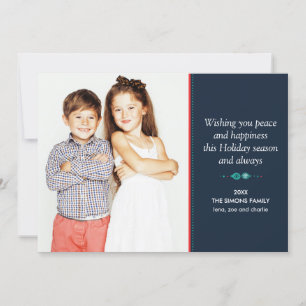 Carte Doodle Festive Scandinave Folk Art Holiday Photo