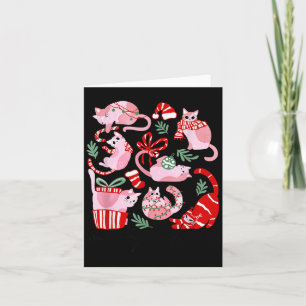 Carte Doodles Joyeux Catmas Noël Drôle Amateur de Chat X