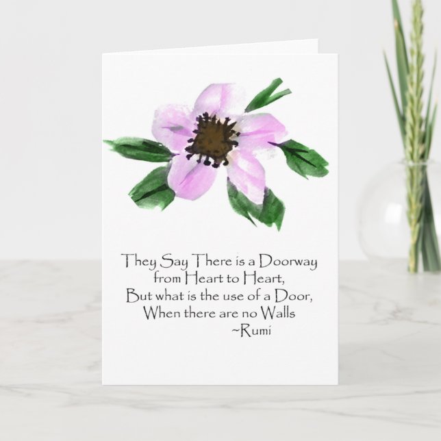 Carte Doorway Rumi Watercolor (Devant)