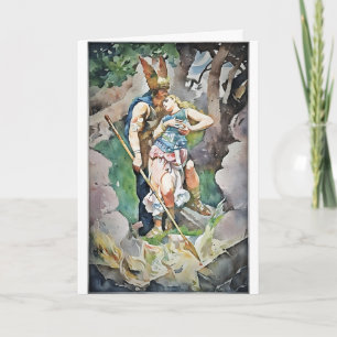 Carte d'opéra Viking aquarelle informatique