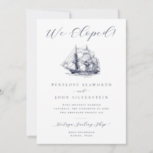 Carte d'option Mariage d'illustration de navire na