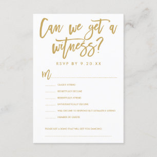 Carte d'options de mariage RSVP avec lettres à la