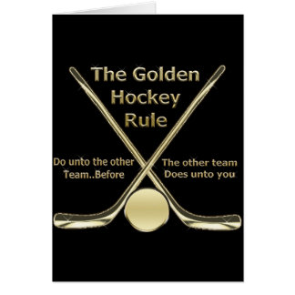 Carte d'or de règle d'hockey