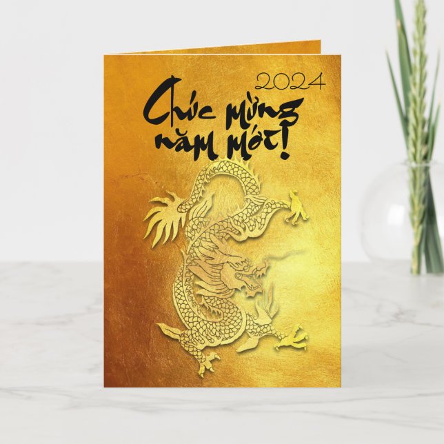 Carte d'or vietnamienne de l'année dragon personna (Devant)