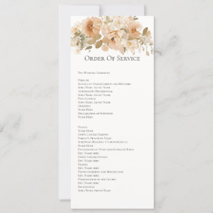 Carte d'ordre de service à la florale de mouton ve