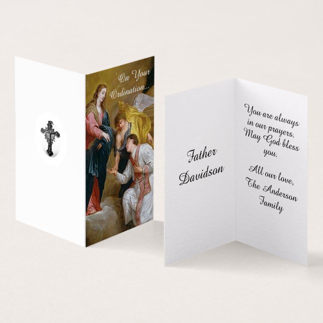Carte d'ordre sacerdotale (Inside and Outside)