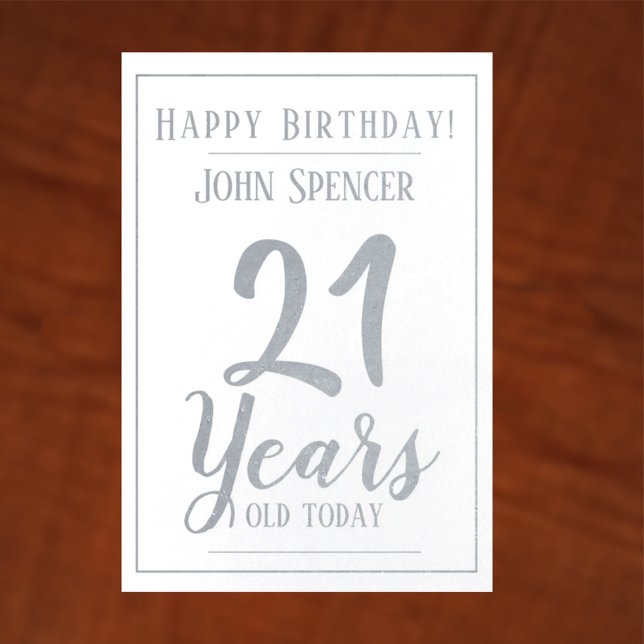 Carte Dorée 21 Ans. Design élégant. (Créateur téléchargé)