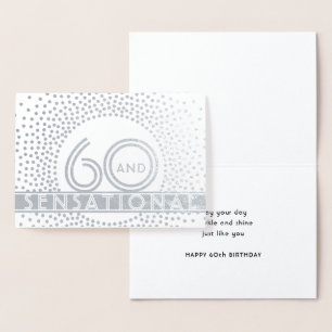 Carte Dorée 60 & Sensationnel Joyeux Anniversaire Chic Vintage
