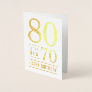 Carte Dorée 80e anniversaire 80 est le nouveau 70