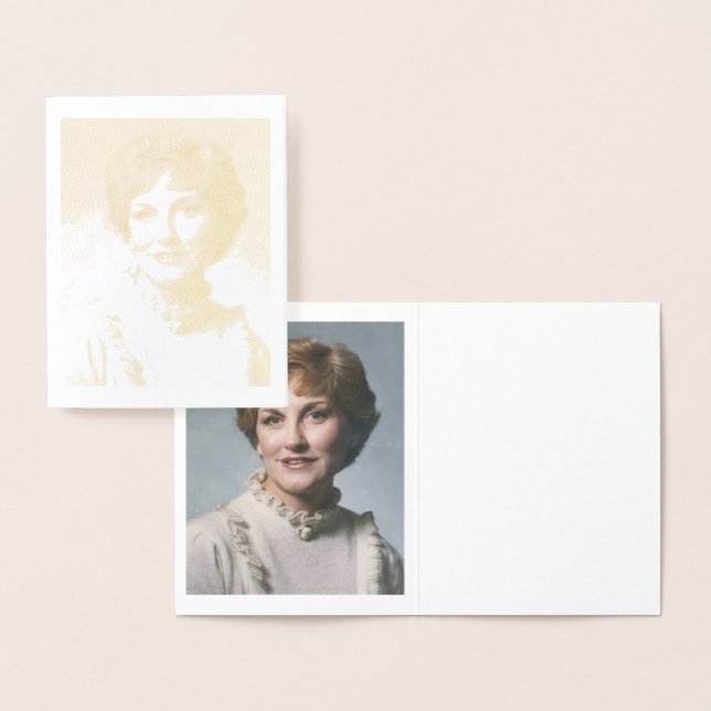 Carte Dorée A. Joyce Elliott Gold Foil Note Card (Affichage)