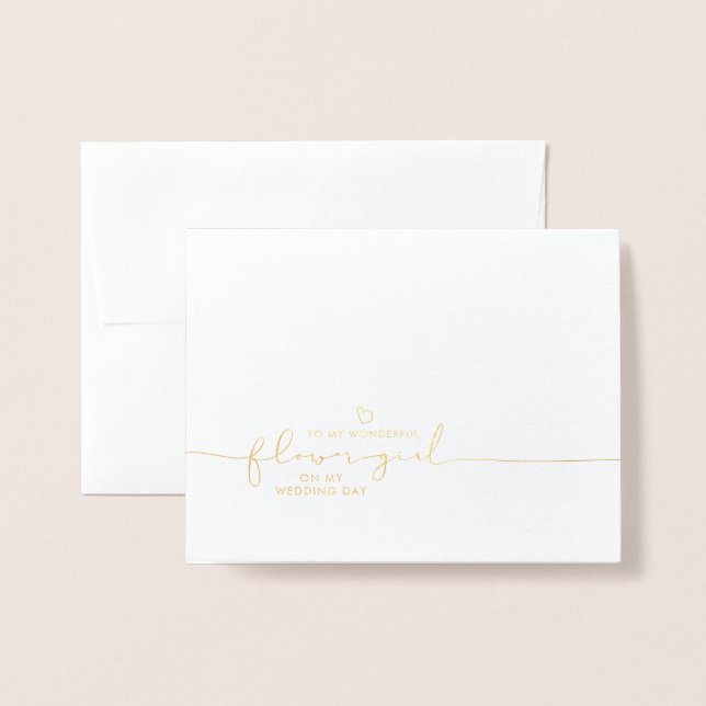 Carte Dorée À ma Mariage Fleur  Matin mignon message (Devant avec enveloppe)