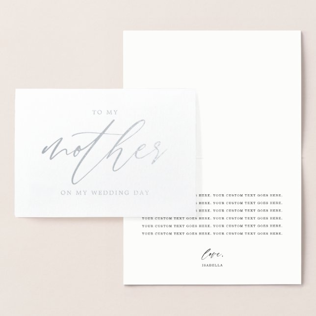 Carte Dorée À Ma Mère Le Jour De Mon Mariage (Véritable Huile) (Affichage)