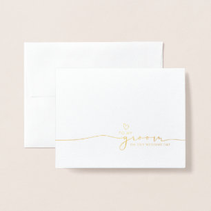 Carte Dorée À Ma Salle Le Jour Du Mariage Mignonne Message