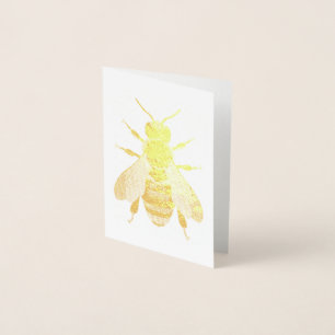 Carte Dorée Abeille de style antique - Inspiré Vintage