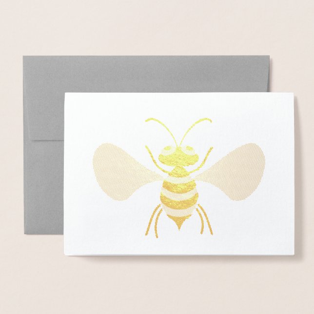 Carte Dorée Abeille d'or (Devant avec enveloppe)