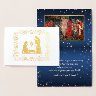 Carte Dorée Adoration of the Magi. Christmas Luxury 
