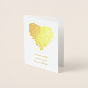 Carte Dorée Aime ton éclat, aime ton esprit, aime UValentine