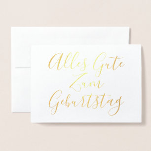 Carte Dorée Alles Gute zum Geburtstag Calligraphie