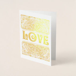 Carte Dorée Amour - Citation positive