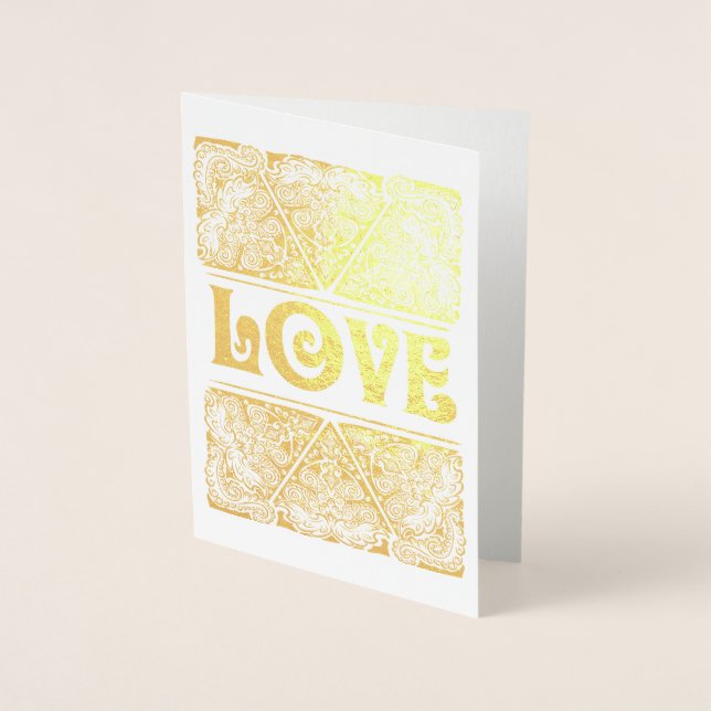 Carte Dorée Amour - Citation positive (Devant)