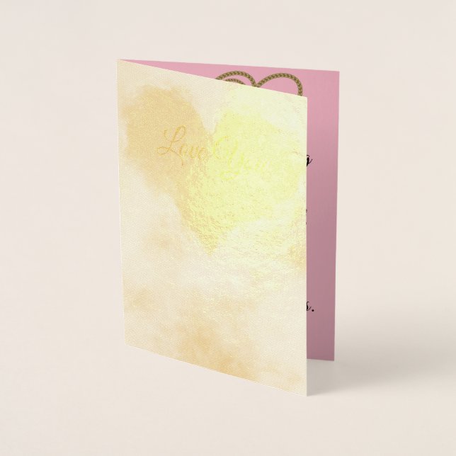 Carte Dorée Amour Coeur Romantique Kiss Love Destiny Destiny (Devant)