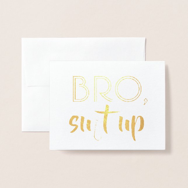 Carte Dorée Amusant Groomsman ou Best Man (Devant avec enveloppe)