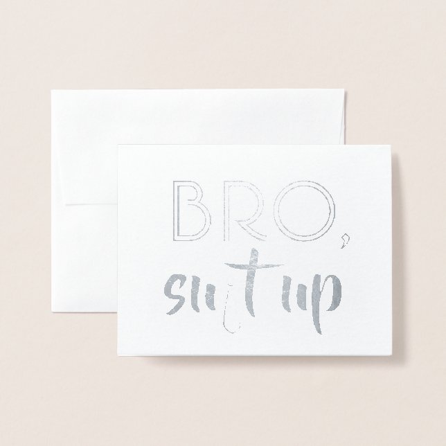 Carte Dorée Amusant Groomsman ou Best Man (Devant avec enveloppe)