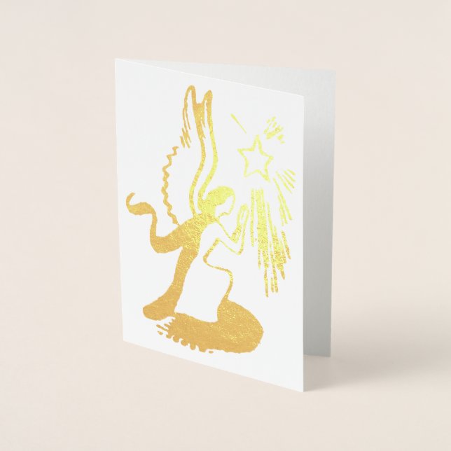 Carte Dorée Ange en or (Devant)