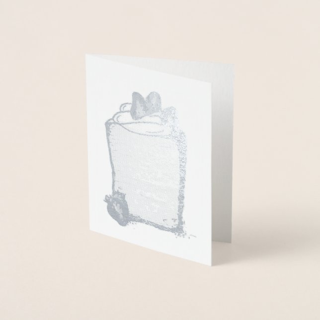 Carte Dorée Angel Food Cake Fraises Boulangerie de nourriture  (Devant)