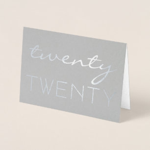 Carte Dorée Année personnalisée 2020 Typographie moderne éléga