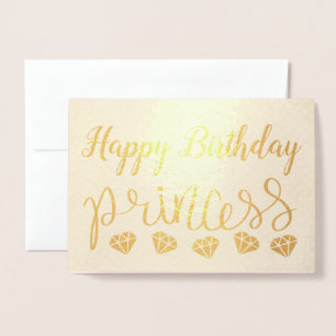 Carte Dorée Anniversaire de la princesse