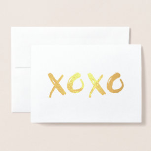 Carte Dorée Anniversaire de l'amour XOXO