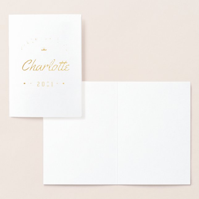 Carte Dorée Anniversaire Fille Âgée À Perfection Élégante (Affichage)