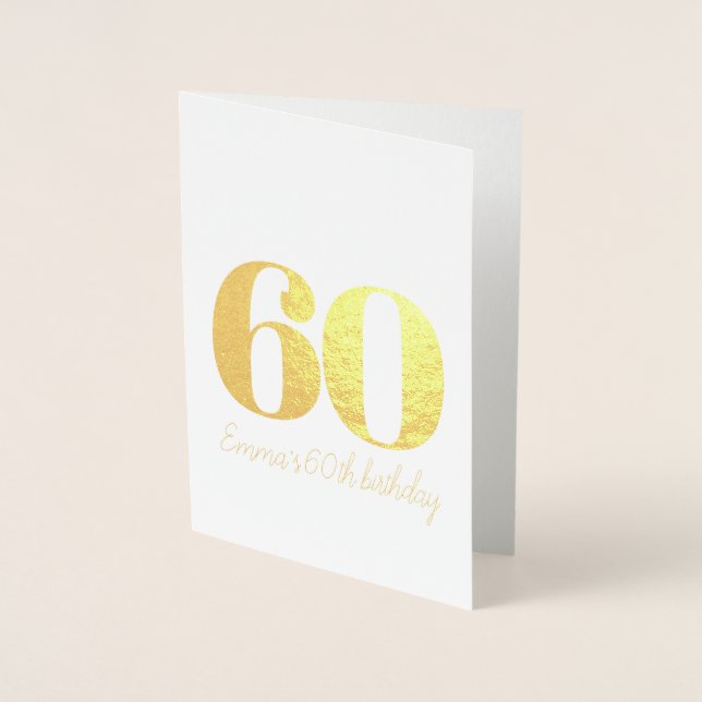 Carte Dorée anniversaire personnalisé et sophistiqué (Devant)