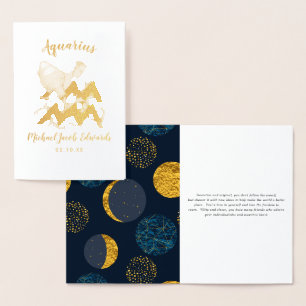 Carte Dorée Aquarius Astrologie   Signe du zodiaque personnali