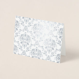 Carte Dorée Argent Damask