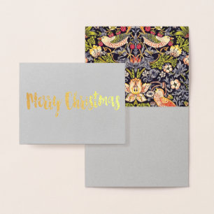 Carte Dorée Art floral Nouveau de voleur de fraise de William