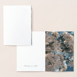 Carte Dorée Autocollants floraux naturels Blessings