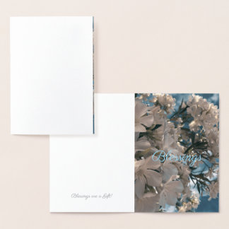 Carte Dorée Autocollants floraux naturels Blessings