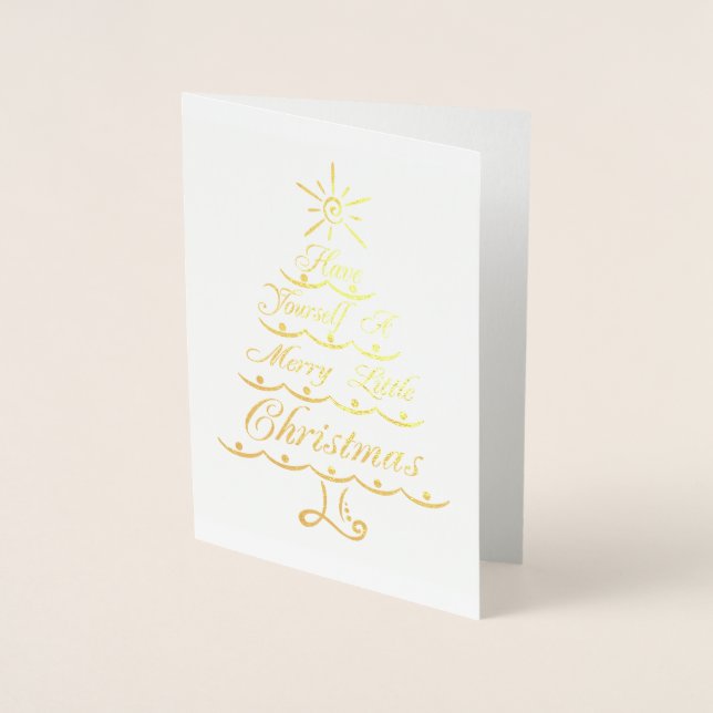 Carte Dorée Ayez un joyeux petit Noël (Devant)