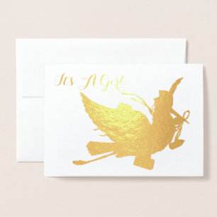 CARTE DORÉE BABE FÉERIQUE BABY SHOWER