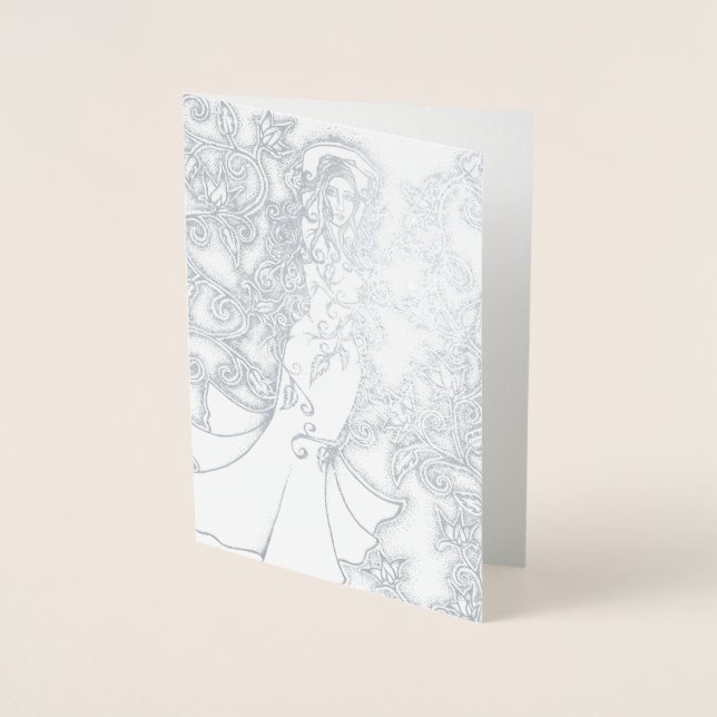 Carte Dorée Balayé Ink Goddess Pagan Art (Devant)