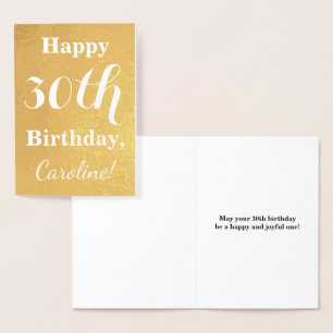 Carte Dorée Base Gold Foil 30e anniversaire + Nom personnalisé