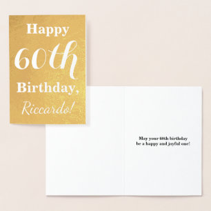 Carte Dorée Base Gold Foil 60e anniversaire + Nom personnalisé