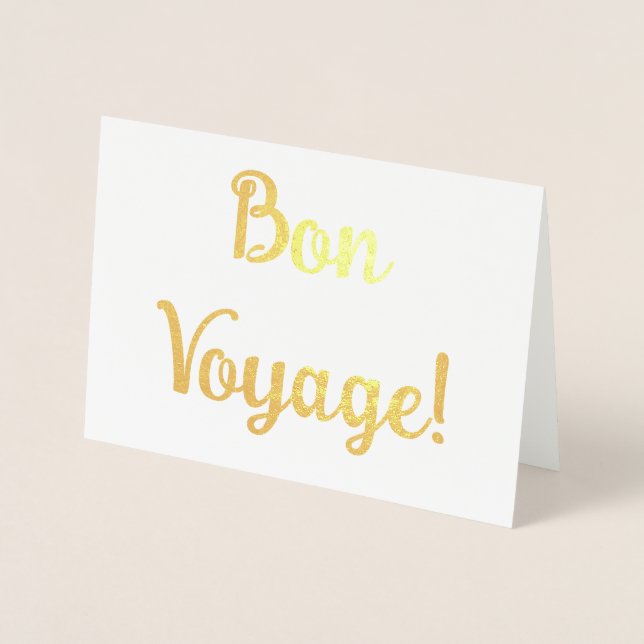 Carte Dorée Bon Voyage ! (Devant)